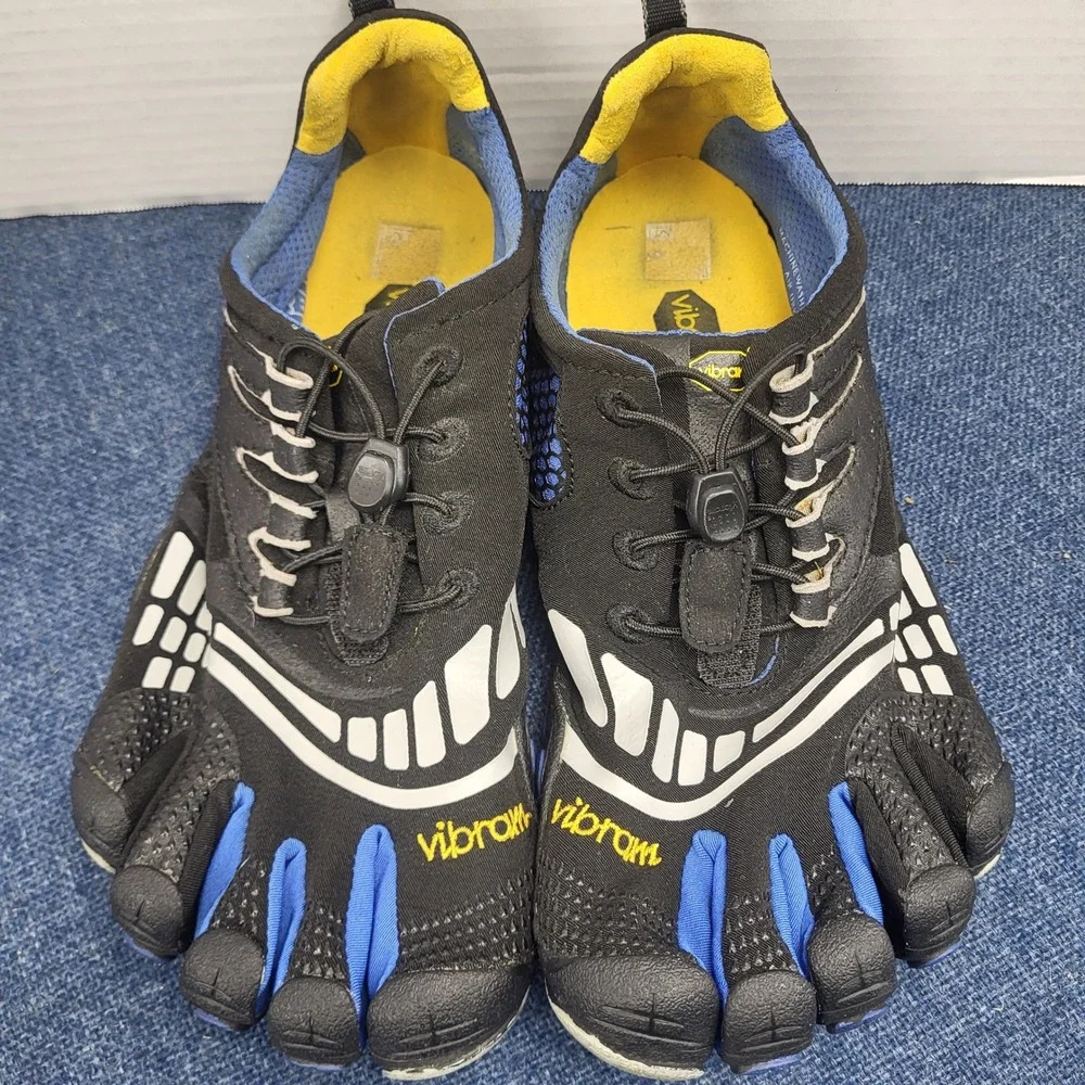 Vibram FiveFingers Spyridon LS Mens 42 Black Blue Trail Running Shoes Outdoor